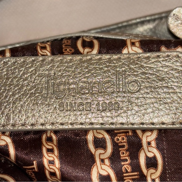 TIGNANELLO Leather Metallic Bag - Picture 7 of 10